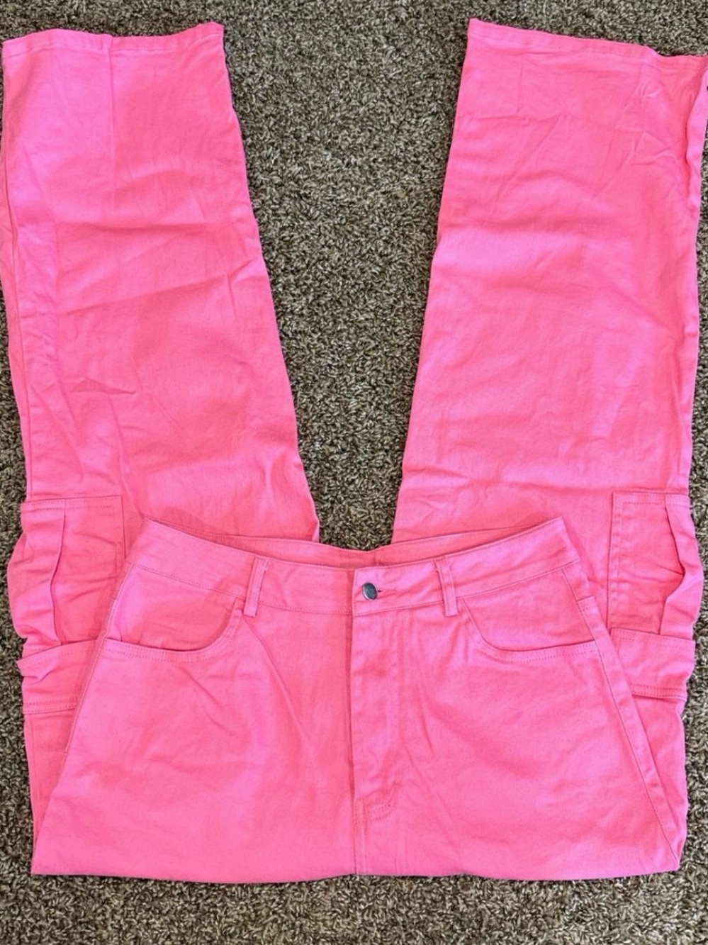 Bright Pink Boot-Cut Women's Pants